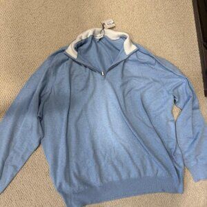 NWT Peter Millar Crown Whitaker Quarter-Zip  XXL / COTTAGE BLUE